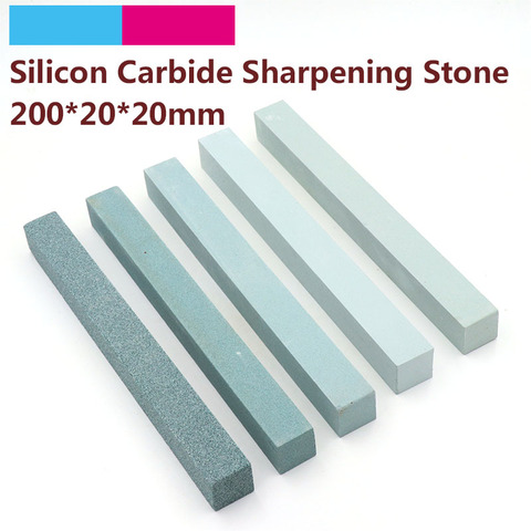 1pc 80 to 3000 Grit Square Jade Knife Sharpener Sharpening Stone 200x20mm Green Silicone Carbide Oil Stone Polish Grinding Tools ► Photo 1/6