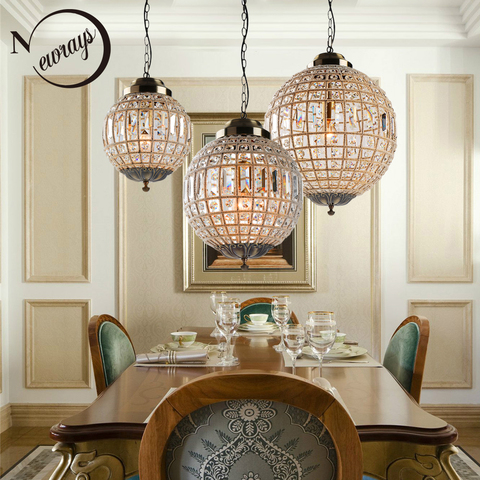 Retro Vintage Royal Empire Ball Style Big Led Crystal Modern Chandelier Lamp Lustres Lights E27 For Living Room bedroom bathroom ► Photo 1/6