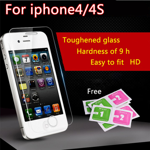 film on for iPhone4 4s Tempered Glass HD Premium Real Film Screen Protector for iPhone 4 4s on the protective glass ► Photo 1/6