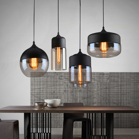 4 Style Modern Contemporary Glass Pendant Lamp Lights Fixtures e27 e26 LED for Kitchen Restaurant Cafe Bar living room ► Photo 1/6