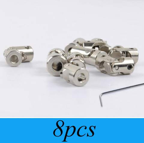 8PCS Metal Cardan Joint Universal Joint Coupling Spare Part For DIY Model 2/3/3.175/4/5/6/8/10mm to 2/2.3/3/3.17/4/5/6/8/10mm ► Photo 1/5