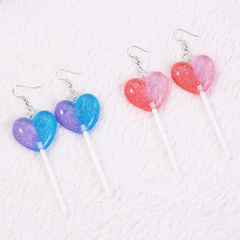 1pair Women Earrings  Candy Lollipops Drop Earrings Gradient Color Children Bff Friendship Jewelry Birthday Gift ► Photo 1/6