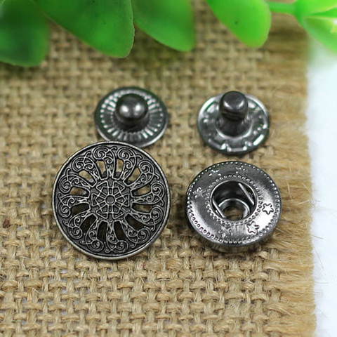 New High Quality 10pcs 17mm Round Metal Snap Fastener Poppers Press Studs Kit Sewing Leather Craft Tools Metal Snap Button ► Photo 1/2