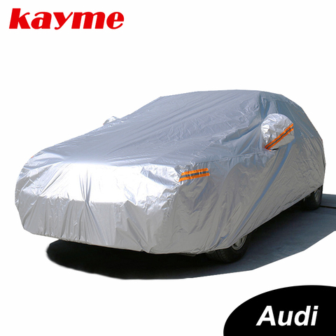 Kayme Waterproof full car covers sun dust Rain protection car cover auto suv protective for audi a4 b6 b7 b8 a3 a6 c5 c6 q5 q7 ► Photo 1/6