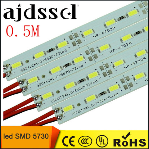 10pcs*50cm Factory Wholesale DC 12V SMD 5730 5630 LED Hard Rigid Strip Bar Light ► Photo 1/6