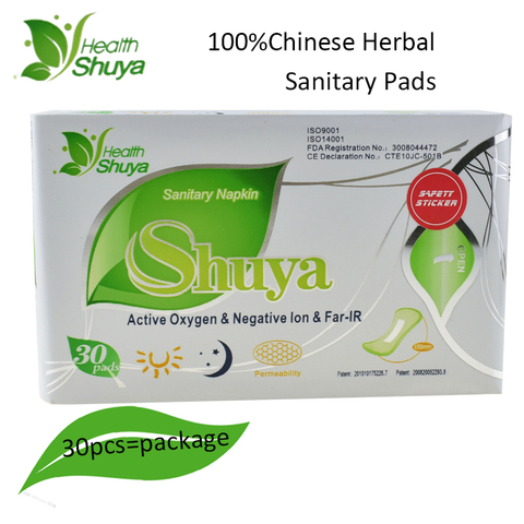 30pcs/Pack Anion Sanitary Pads Menstrual Pads Anion Sanitary Towels Cotton 100%Chinese Herbal Medicine Hygienic Pad Panty Liner ► Photo 1/6