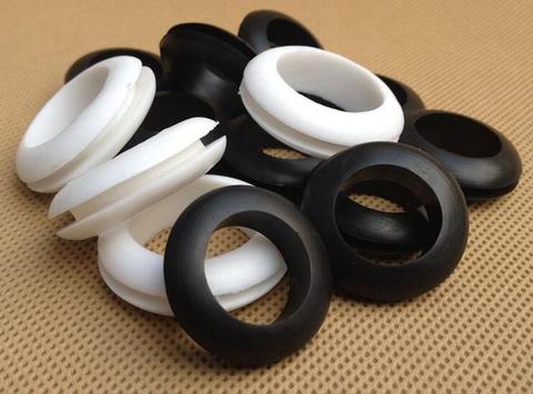 200-1000PCS 3/4/5/6/7/8/10/12/16/20mm Inner Diameter Cable Wiring Rubber Grommets Gasket Ring Wire Protective Loop Black White ► Photo 1/3