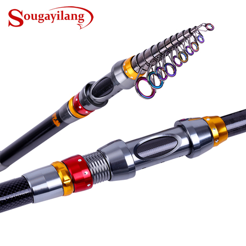 Sougayilang Super Hard 1.8-3.6M Telescopic Fishing Rod 99% Carbon Fiber Sea Fishing Rod Pole Rock Carp Fishing Rod Tackle Poles ► Photo 1/6