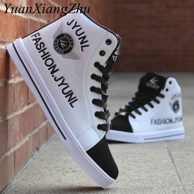 Details about   High top skateboard shoes new men's casual sneakers South Korean hip hop 