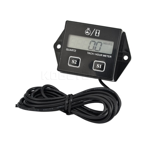 Digital Engine Tach Hour Meter Tachometer Gauge Engine RPM LCD Display For Gasoline Motorcycle Motor 2 4 Stroke Engine Car Boat ► Photo 1/1