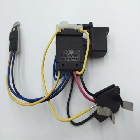 Electric Drill Wired Speed Control Switch 12A DC 24V for Hitachi DS7DF    ► Photo 1/6