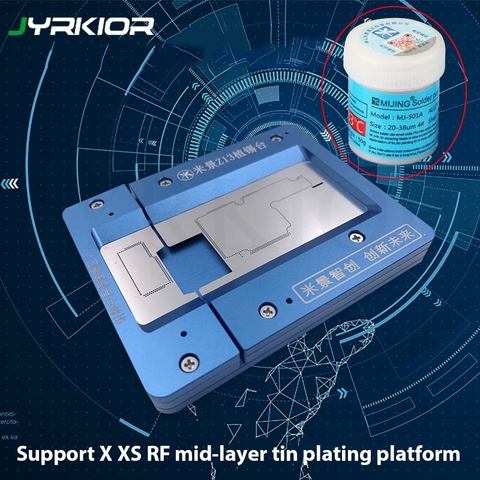 Jyrkior MJ Z13 For iPhone X/Xs/Xs Max Mainboard Middle Layer BGA Reballing Stencil Plant Tin Platform Logic Board Rework Tool ► Photo 1/5