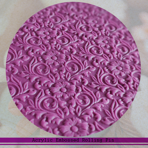 Non-Stick Designs and Patterned，Ideal for Fondant, Pastry, Icing, Clay, Dough rolling pin bakery ► Photo 1/2