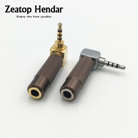 1Pcs New Right Angle 2.5mm 4 Pole Male Jack to 3.5mm 4Pole Female Plug DIY Audio Speaker Headphone Adapter 2.5 to 3.5 Connector ► Photo 1/6