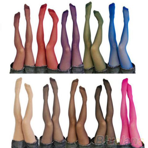 Hot Women's Sexy Fashion Candy Color Transparent Velvet Tights Stockings Pantyhose  8NG8 ► Photo 1/1
