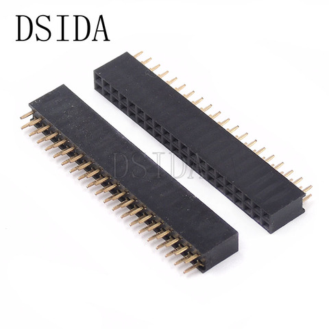 10PCS/Lot Female Pin Header Strip 20 Pin Pitch 2.54 mm Double Row Female Pin Header 2x20 2*20 PCB Connector ► Photo 1/1