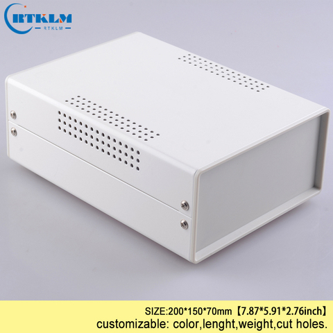 Iron project box housing for electronics diy wire connection box instrument case custom desktop enclosure 200*150*70mm black box ► Photo 1/6