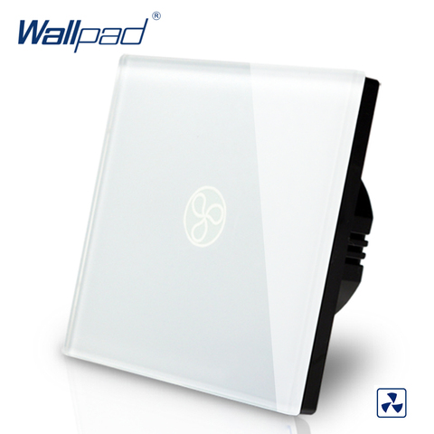 Smart Home Wallpad EU UK Standard Touch Switch AC 110~250V Fan Speed Regulator Touch Switch White Wall Fan Switch 110-250V ► Photo 1/1