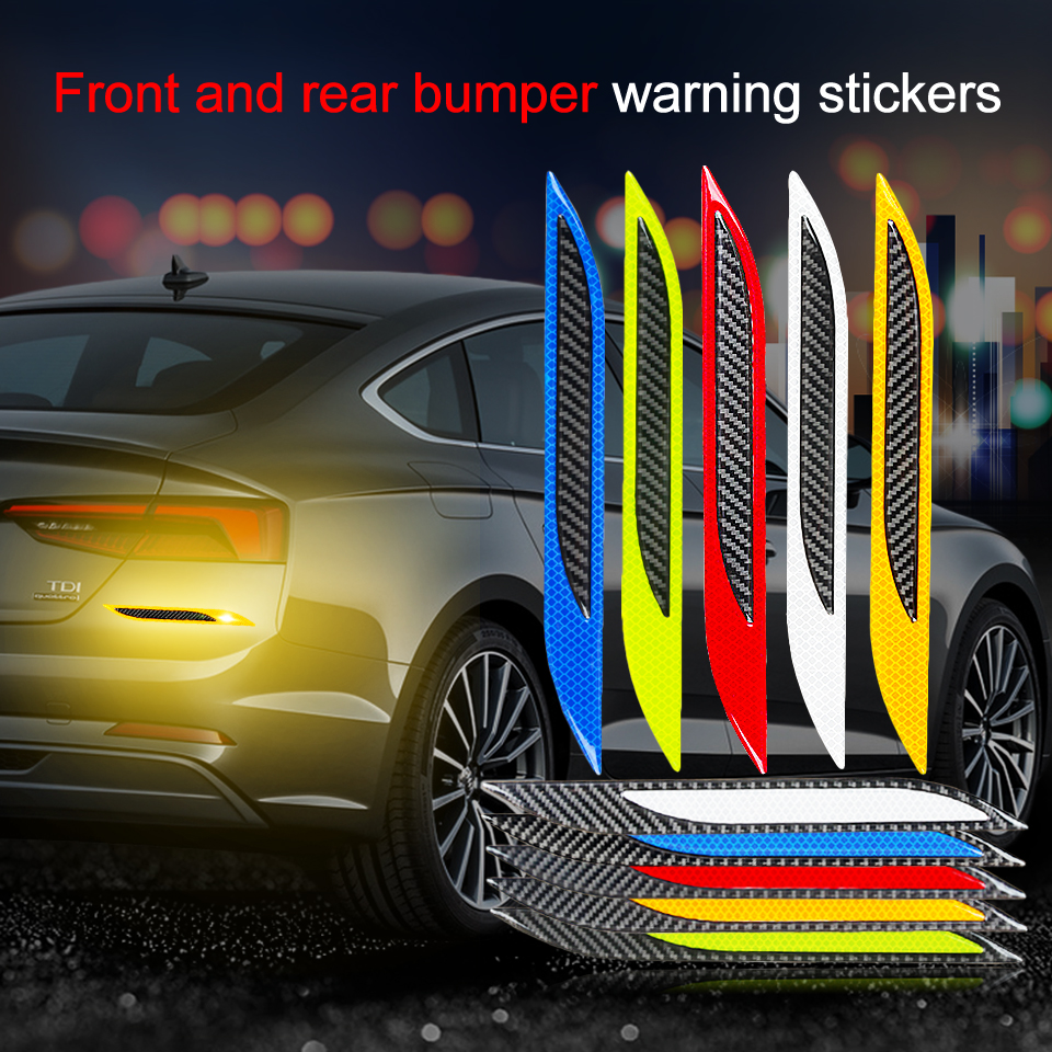 Car Auto Reflective Warn Strip Tape Bumper Safety Stickers Decal Car Accessories 