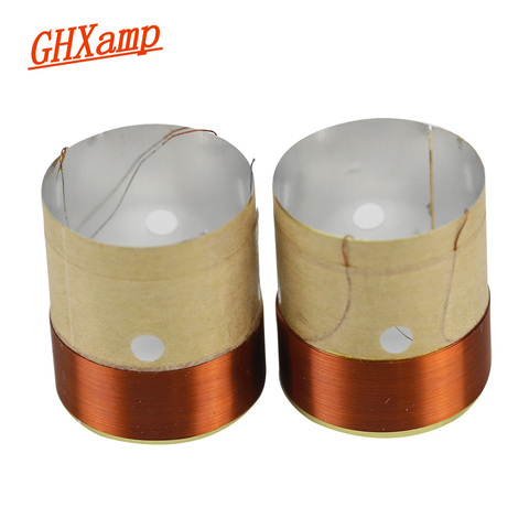 GHXAMP 25.5MM Core BASS Voice Coil 8ohm White Aluminum With Sound Air Outlet Hole For 4 INCH -10 INCH Speaker Repair DIY 1 Pairs ► Photo 1/6