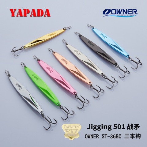 YAPADA Jigging 501 War Spear 10g/15g strengthen Treble Hook 73mm/83mm Feather Multicolor Metal Zinc alloy Fishing Lures ► Photo 1/6