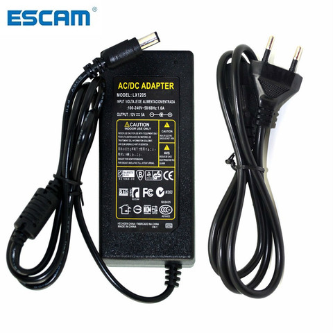 ESCAM DC 12V 5A 60W Power Adapter Transformer Switch AC100-240V to DC12V Power Supply for CCTV Camera Security System ► Photo 1/5