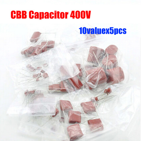 10valuesx5pcs=50pcs 400V CBB Capacitor Assorted Kit 103 104 684 105 etc. ► Photo 1/1