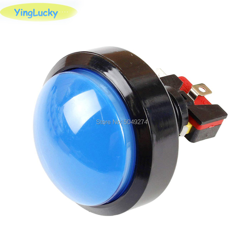 60mm Big Round arcade Push Button LED Illuminated with Microswitch for DIY Arcade Game Machine Parts 5/12V Large Dome Light Swit ► Photo 1/6