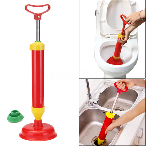 Powerful Bathroom Blocked Toilet Sink Multi Drain Buster Plunger W/2 Suckers For Sink Cleaning Tool ► Photo 1/6