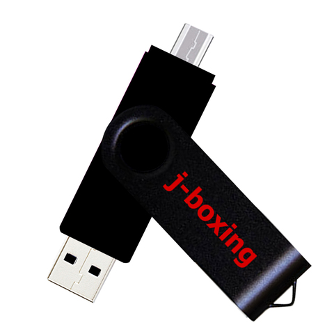 J-boxing 2 in 1 OTG USB Flash 64G 32GB 16GB 8GB Micro USB Memory Drive Pendrive Metal Rotating for Android Smartphone Flash Disk ► Photo 1/6