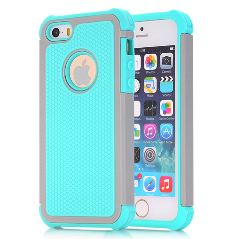 WEFOR For IPhone SE case iphone 5S case Luxury High Quality Strong Hard PC Silicone Protective Cover case For IPhone 5S SE 5 ► Photo 1/6