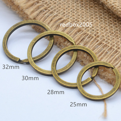 100pcs DIY Key Ring Metal Vintage Bronze Nickel Split Key chain Keyring 20mm 25mm 28mm 30mm 32mm 35mm Connectors ► Photo 1/6