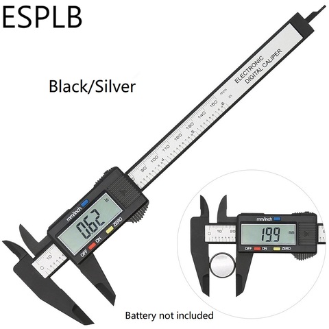 ESPLB 150mm Plastic Vernier Caliper 6 inch  LCD Screen Electronic Digital Caliper Carbon Fiber Millimeter Conversion Calipers ► Photo 1/6