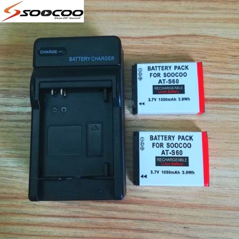 For Original SOOCOO S80/S70/S60/S60B Action Camera Accessories 1050mAh Battery with Charger For s70 s60 S80 Sports camera ► Photo 1/6