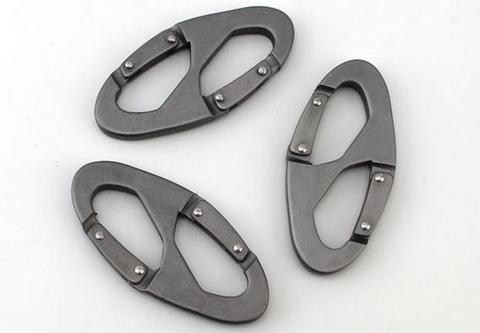 2 PCS/lot  8 shape Stainless Steel outdoor sport Climbing Camping Hook 8 S Type Carabiner Dual  Keychain key  GYH ► Photo 1/4