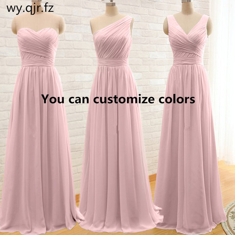 QNZL95F#Custom Colors Long Evening Dresses Pink Green Chiffon Wedding Party Dress Party Gown Wholesale Bride Getting Married ► Photo 1/4