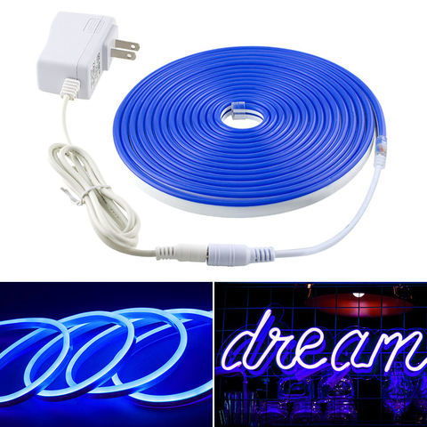 Flexible LED Neon Tape Lights LED Strip Light 12V Waterproof 2835SMD Ribbon Led 1M 2M 3M 4M 5M Warm White White Red Green Blue ► Photo 1/6