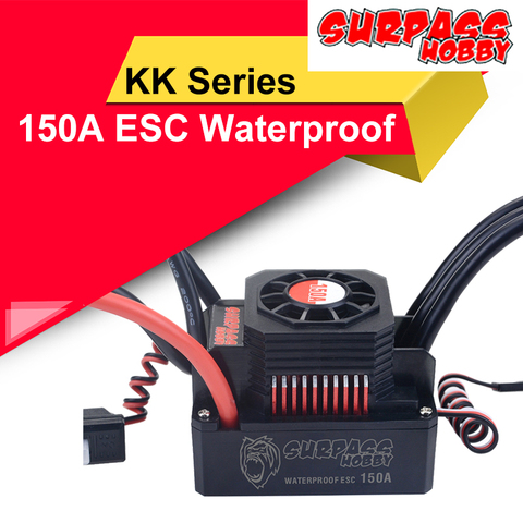 SURPASS HOBBY KK 150A ESC Waterproof Electric Speed Controller  for 1/8 RC Car Power system 4076 4068 Brushless Motor ► Photo 1/6