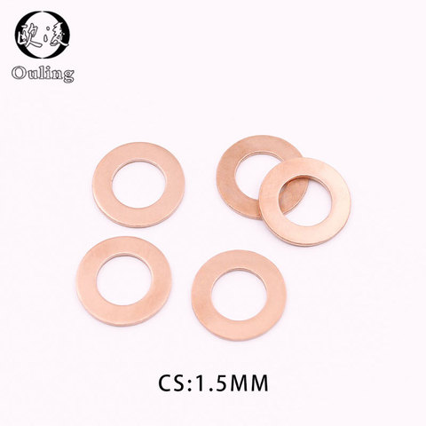 10Pcs DIN7603 M6 M8 M9 M10 M12 M14 M16 M18 M20 T3 O Ring Gasket Sealing Ring Copper Washer Boat Crush Washer Flat Seal Fitting ► Photo 1/6