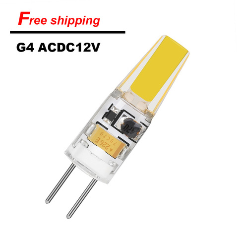 10pcs a lot Ultra Bright G4 220V ACDC 12V 2W COB led bulb For home lighting gold crystal chandelier lamparas led free shipping ► Photo 1/5