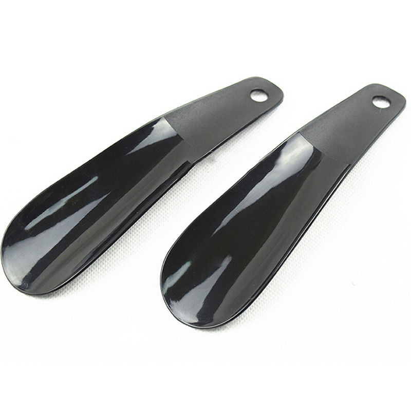 Professional Black Shoe Horn Spoon Plastic Shoehorn Shoe Lifter 4.3" Length 