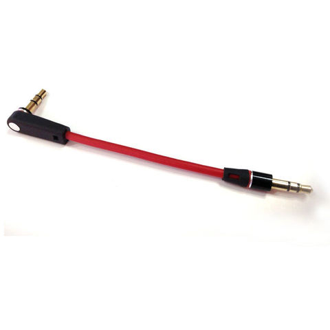 1 Piece Short 0.2M 20cm Red 3.5mm Jack To Jack Aux Cable Male To Male Stereo Audio Cable Adapter ► Photo 1/1