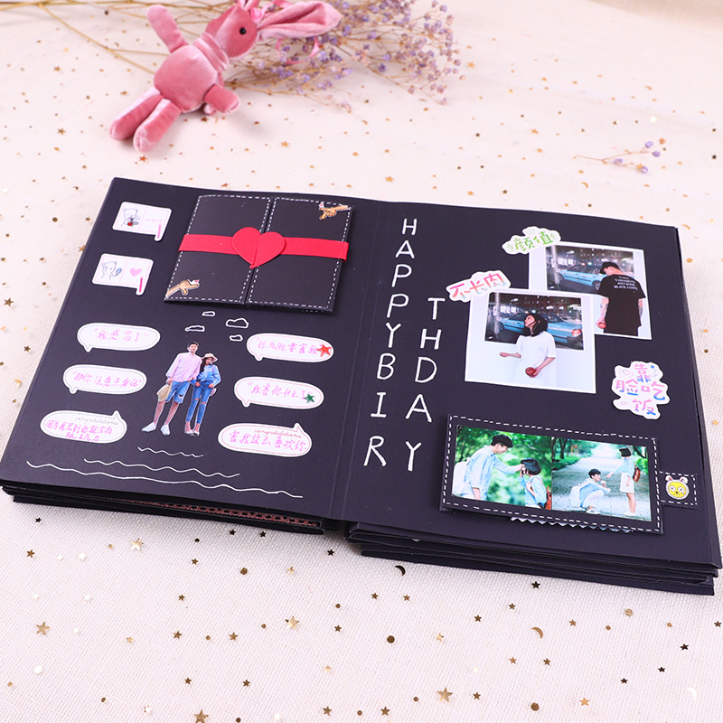 18 Inch Self Adhesive Film Covered Album Manual Picture Album Kid Growth  Memorial Photo Album For Birthday Gift Lover Scrapbook - AliExpress