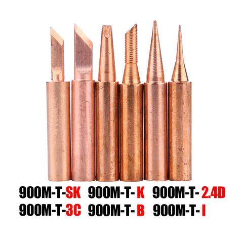 900M-T Series Soldering Iron Tip Pure Copper Lead-free For Welding Rework Station Soldering Tips Repair Tool ► Photo 1/6
