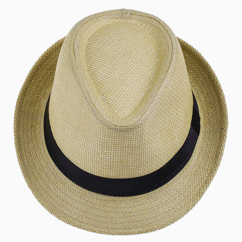 LNPBD Hot Unisex Women Men Fashion Summer Casual Trendy Beach Sun Straw Panama Jazz Hat Cowboy Fedora hat Gangster Cap ► Photo 1/6
