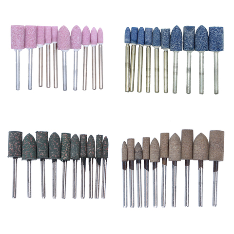 New 10pcs Assorted Mounted Point Grinding Stone Head Wheel Rubber Leather Polishing Tips fit Dremel Electric Grinder Rotary Tool ► Photo 1/6