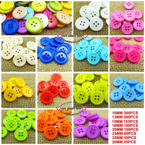 10MM 13MM 15MM 18MM 20MM 23MM 25MM 30MM Colors Dyed Plastic Buttons Coat Boots Sewing Clothes Accessory Fit P-111 ► Photo 1/3
