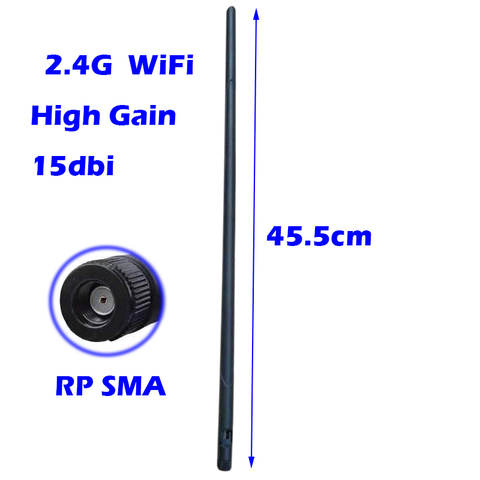 CERXUS High Gain WiFi Antenna with RP-SMA Connector 15dBi for Wireless Network Router hotspot USB Adapter PCI PCIECard IP Camera ► Photo 1/5