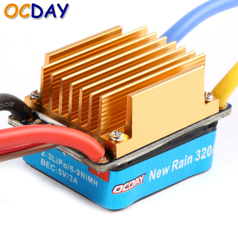 OCDAY 5-13V 320A Waterproof 3S 60A Brushed Motor ESC Electronic Speed Controller For 1/10 RC Car ► Photo 1/6