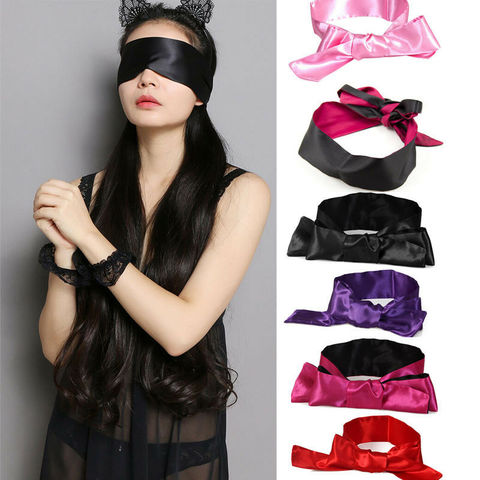 Sexy Lace Eye Mask Blindfold Handcuff Restraint Flogger Whip Costume Ecstasy Silk Satin Tie Eye Shade Cover Band Blinder Ribbon ► Photo 1/6